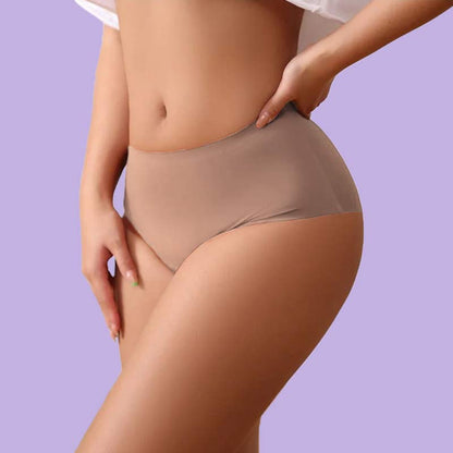 Culotte menstruelle beige sur le coté